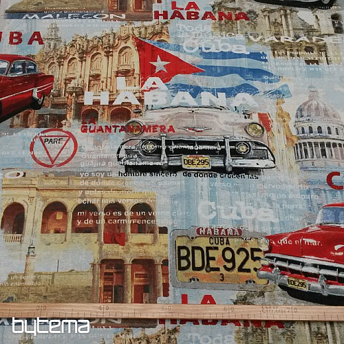 dekoračná látka CUBA retro dizajn