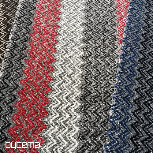 Moderný koberec ZIG ZAG red