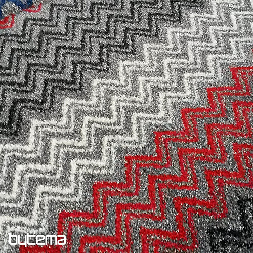 Moderný koberec ZIG ZAG red