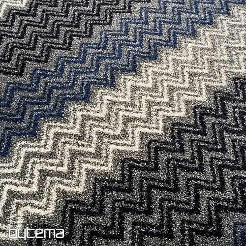 Moderný koberec ZIG ZAG blue