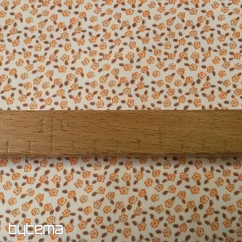 Dekoračná látka TWIST F01 malý kvietik oranžová