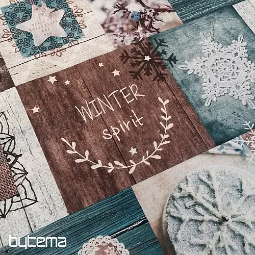 Bavlnená látka LET IT SNOW