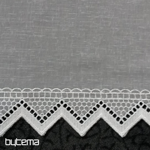 Vyšívaná záclona V309 biela