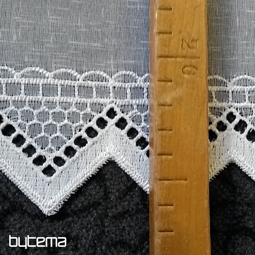 Vyšívaná záclona V309 biela
