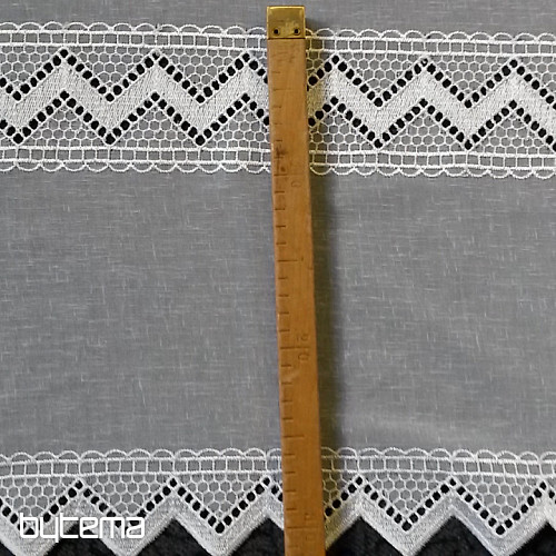 Vyšívaná záclona V309 biela