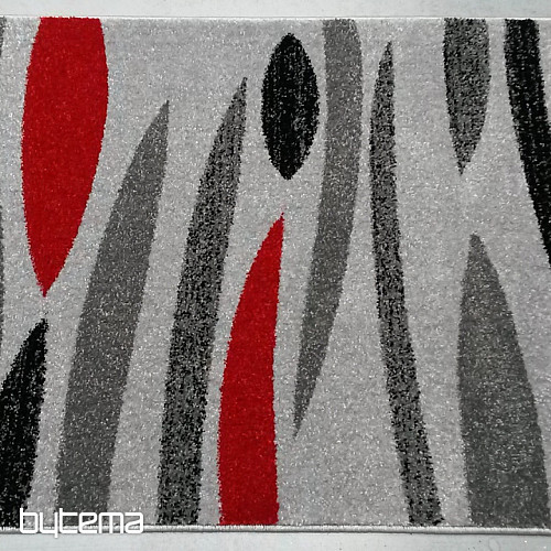 Kusový koberec FANTASY sivý červený