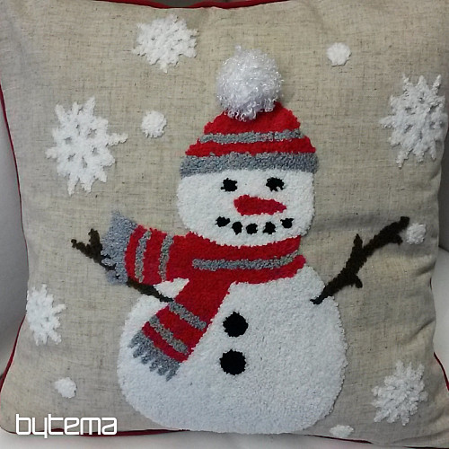 Vyšívaný dekoračný povlak SNOWMAN