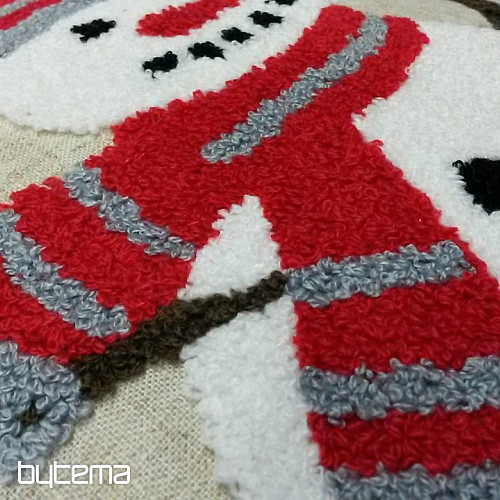 Vyšívaný dekoračný povlak SNOWMAN