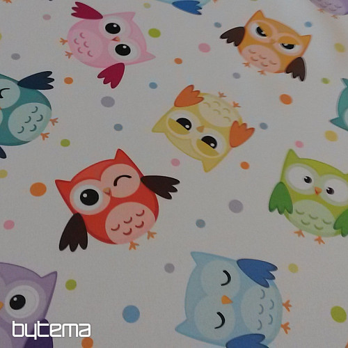 Dekoračná látka 10027-01 SOVIČKY