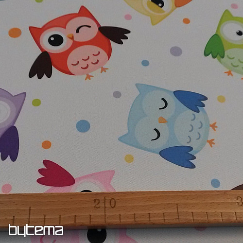 Dekoračná látka 10027-01 SOVIČKY