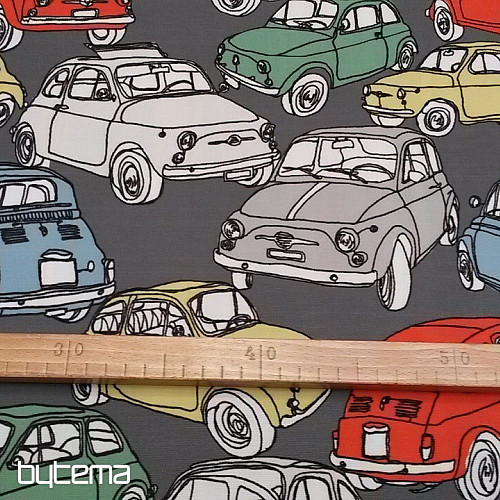 Dekoračná látka CARS gray