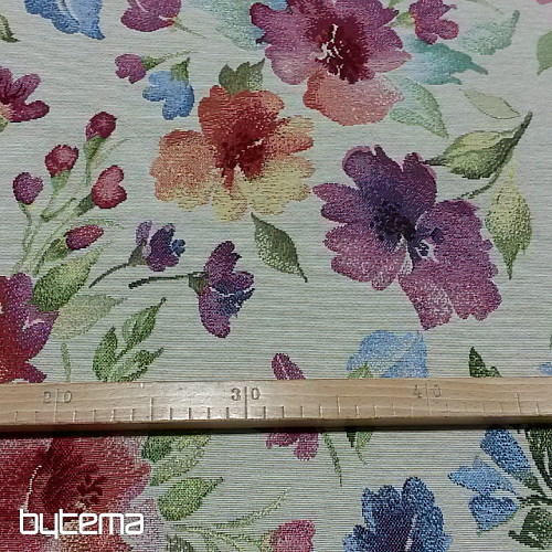 Gobelínová látka PASTEL KVETY