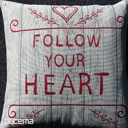 Gobelínový obliečka na vankúš FOLLOW YOUR HEART
