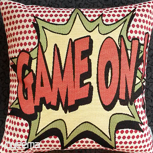 Gobelínový obliečka na vankúš COMICS GAME ON!