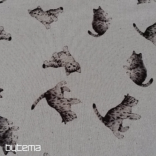Dekoračná látka kocúrik FELIX digitálna potlač