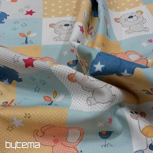 Bavlnená látka BABY ZOO multifarebná