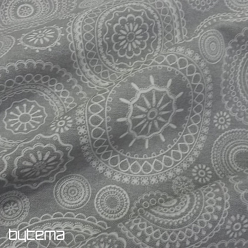 Dekoračná látka MANDALA FONDO sivá
