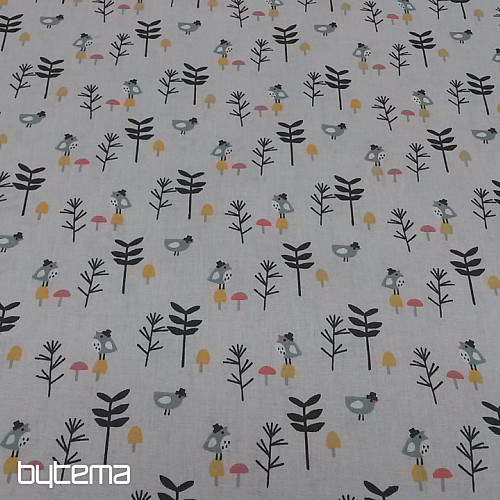 Bavlnená látka VTÁČIK ZIZO