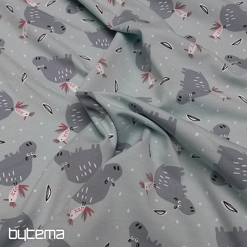 Bavlnený úplet potlač HROCH HIPIZ menol