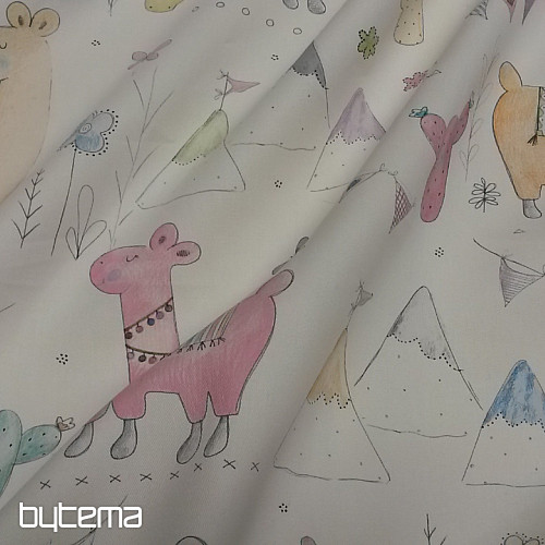 Detská dekoračná látka LAMY ružové
