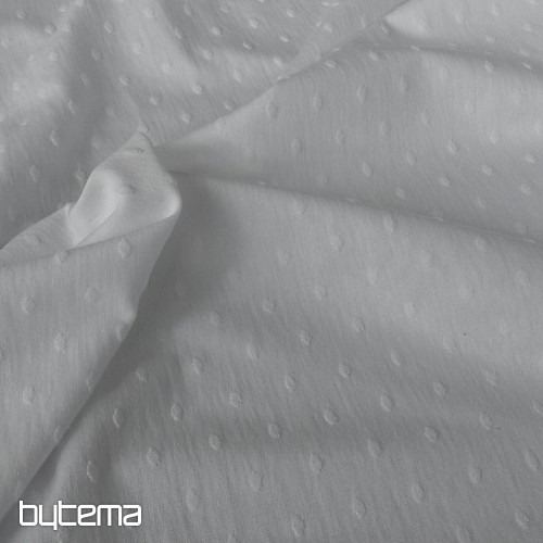 Bavlnený úplet RELIEF biely