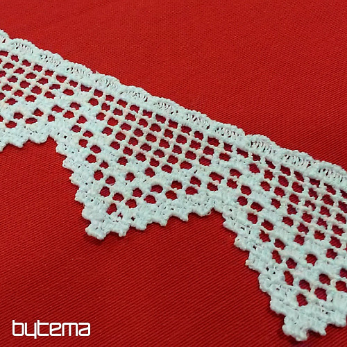 Čipka 5432/0010 5,3 cm biela matná