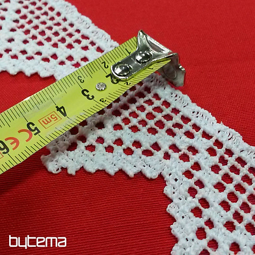Čipka 5432/0010 5,3 cm biela matná