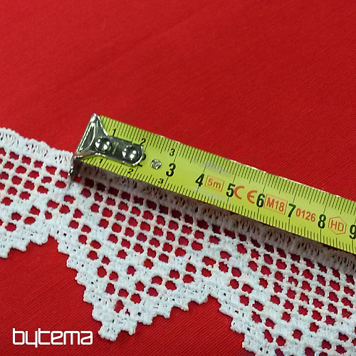 Čipka 5432/0010 5,3 cm biela matná