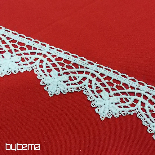 Čipka 5432/0010 6 cm biela matná