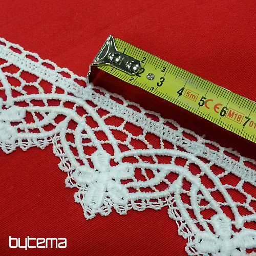 Čipka 5432/0010 6 cm biela matná