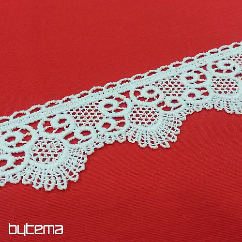 Čipka 5555/0010 5,3 cm biela matná