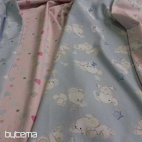 Detská dekoračná látka SRDIEČKA ružová