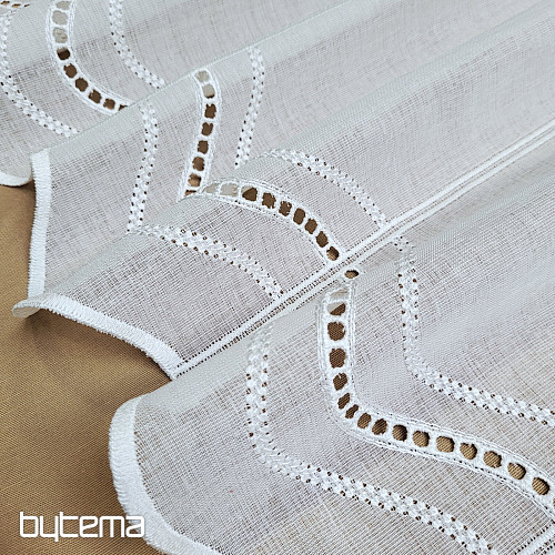 Moderná všívaná záclona V52 smetanovo biela