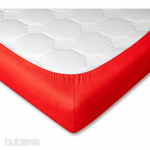 Jersey prestieradlo farba ČERVENÁ
