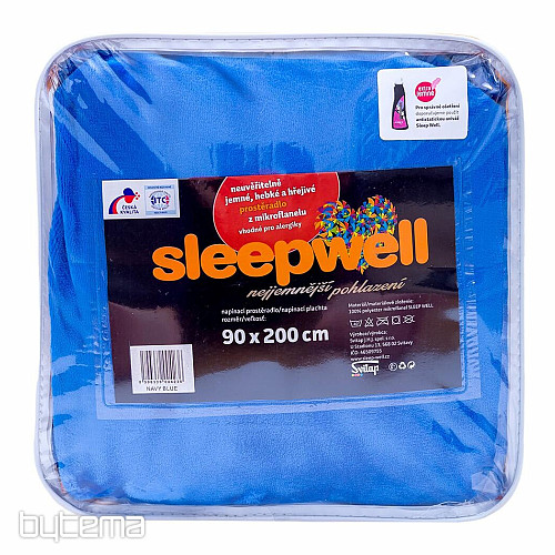 Prestieradlo mikroflanel SLEEP WELL tmavo modrá