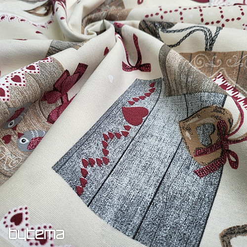 Dekoračná látka TM PATCHWORK bordó