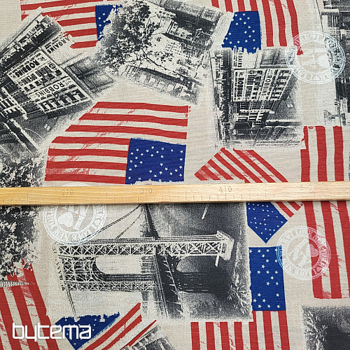 Dekoračná látka AMERICA