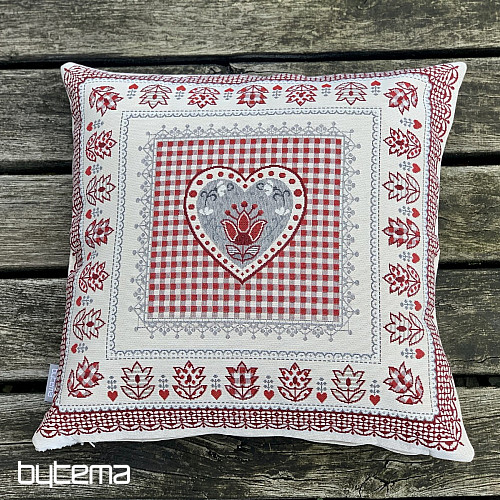 Gobelínový obliečka na vankúš SRDCE KRAJKA