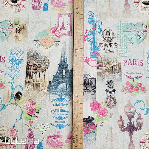 Dekoračná látka PARIS digitálná potlač 3D