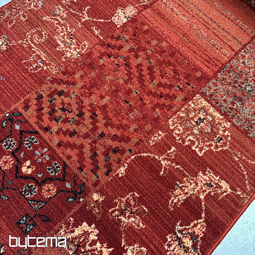 Luxusné vlnený behúň ROYAL PATCHWORK red