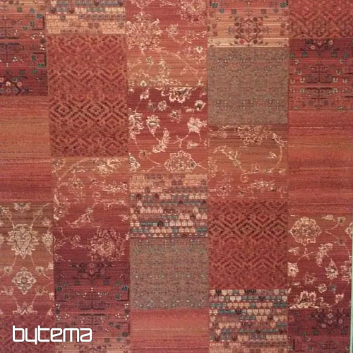 Luxusné vlnené koberce ROYAL PATCHWORK red