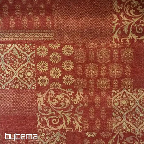 Luxusné vlnený koberec DJOBIE PATCH red