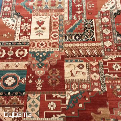 Luxusné vlnené koberce ROYAL PATCHWORK multi red