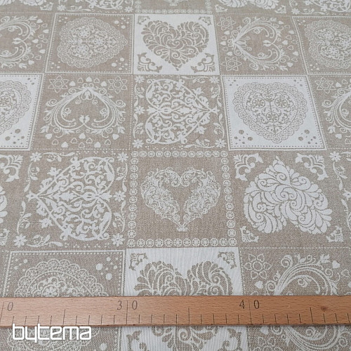 Dekoračná látka AMORE BLANCO