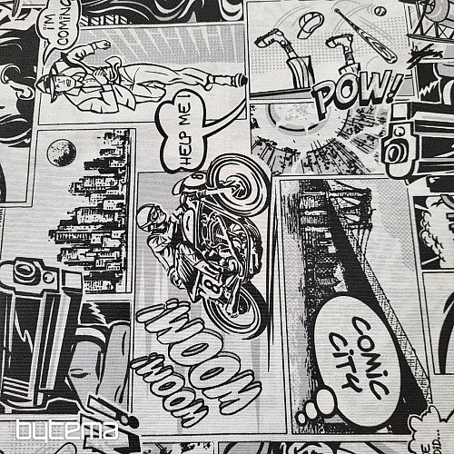 Dekoračná látka KOMIKS SPACE