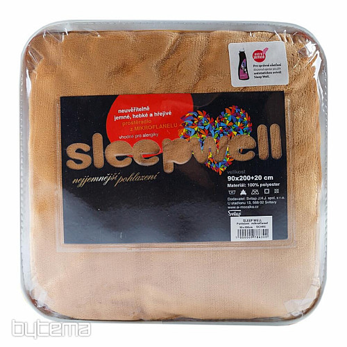 Prestieradlo mikroflanel SLEEP WELL okrová