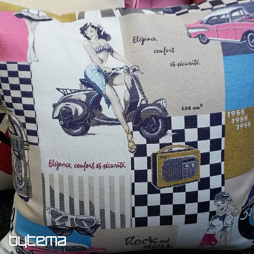Dekoračný vankúš Skúter RETRO design