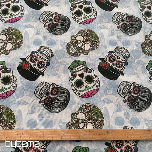 dekoračná látka SKULL voodoo