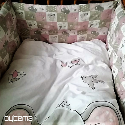 Bavlnená látka BABY ZOO růžová
