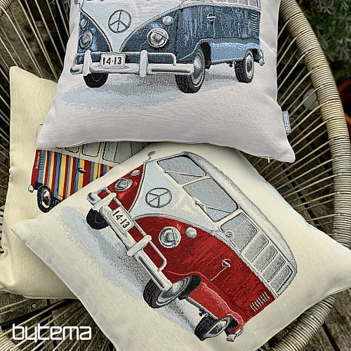 Gobelínový obliečka na vankúš AUTOBUS VW HIPPIE